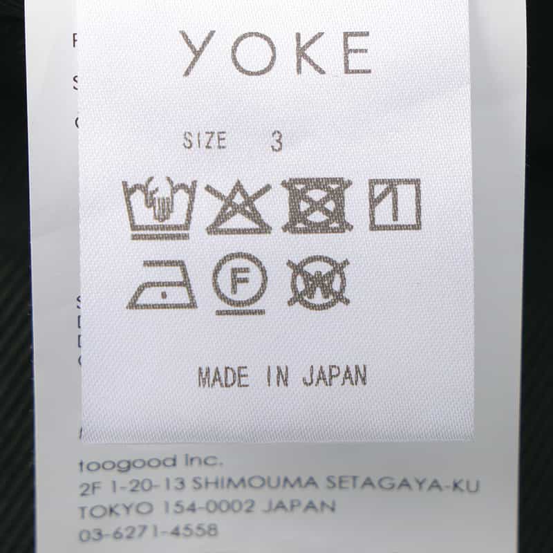 YOKE YOKE＜ヨーク＞ セットアップ リネン×シルク素材 イージーパンツ BLACK