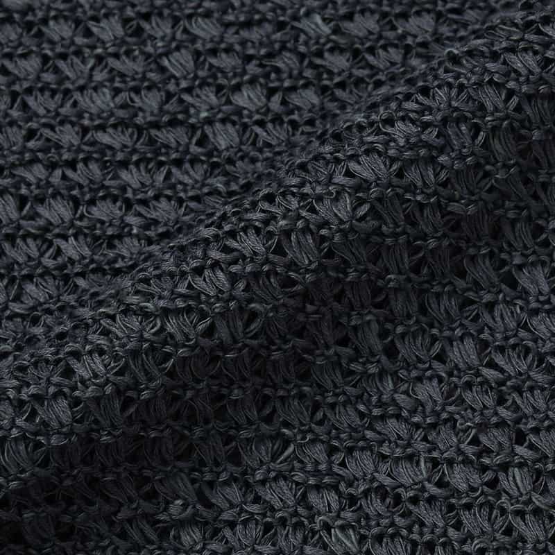 YOKE YOKE＜ヨーク＞ メッシュ素材クルーネックニットプルオーバー NAVY