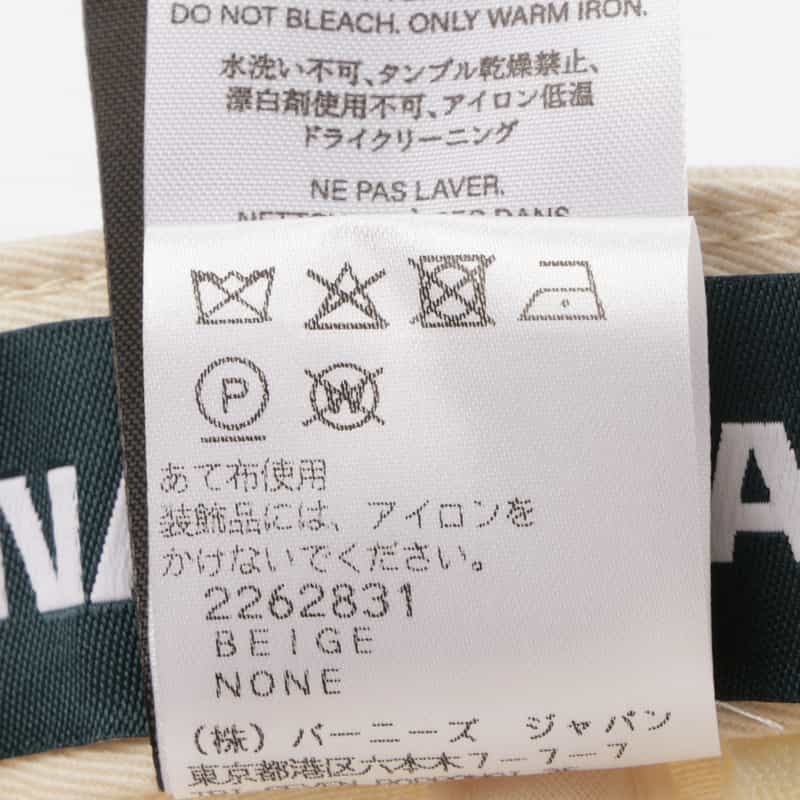 NAMESAKE NAMESAKE＜ネームセイク＞ ベースボールキャップ BEIGE