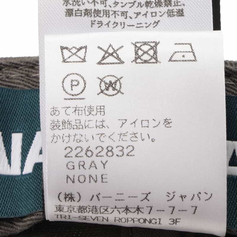 NAMESAKE NAMESAKE＜ネームセイク＞ ベースボールキャップ GRAY