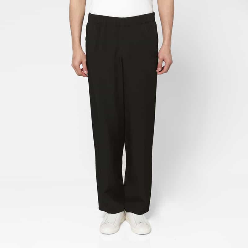 OVERCOAT OVERCOAT＜オーバーコート＞ ドローコード付きワイドパンツ BLACK