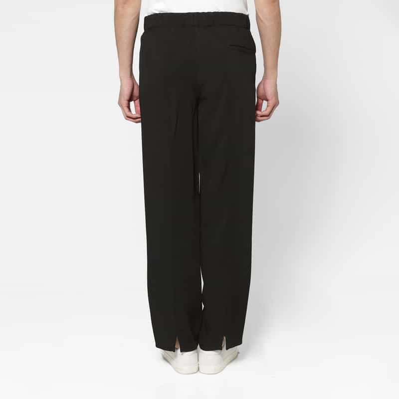 OVERCOAT OVERCOAT＜オーバーコート＞ ドローコード付きワイドパンツ BLACK