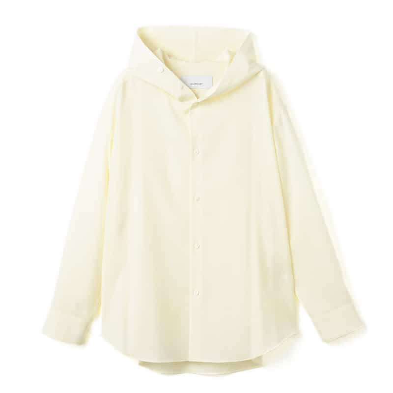 OVERCOAT＜オーバーコート＞ フード付きウールシャツ