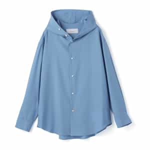 OVERCOAT＜オーバーコート＞ フード付きウールシャツ