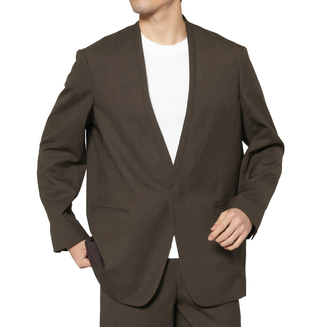 OVERCOAT＜オーバーコート＞ バーニーズ　ニューヨーク限定 セットアップノーカラージャケット