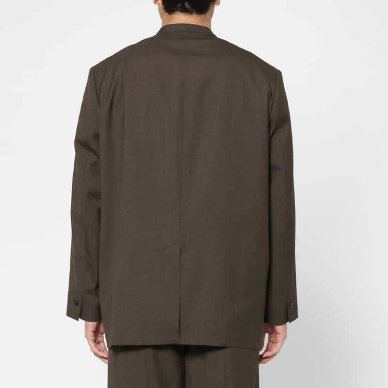 OVERCOAT OVERCOAT＜オーバーコート＞ バーニーズ　ニューヨーク限定 セットアップノーカラージャケット BROWN