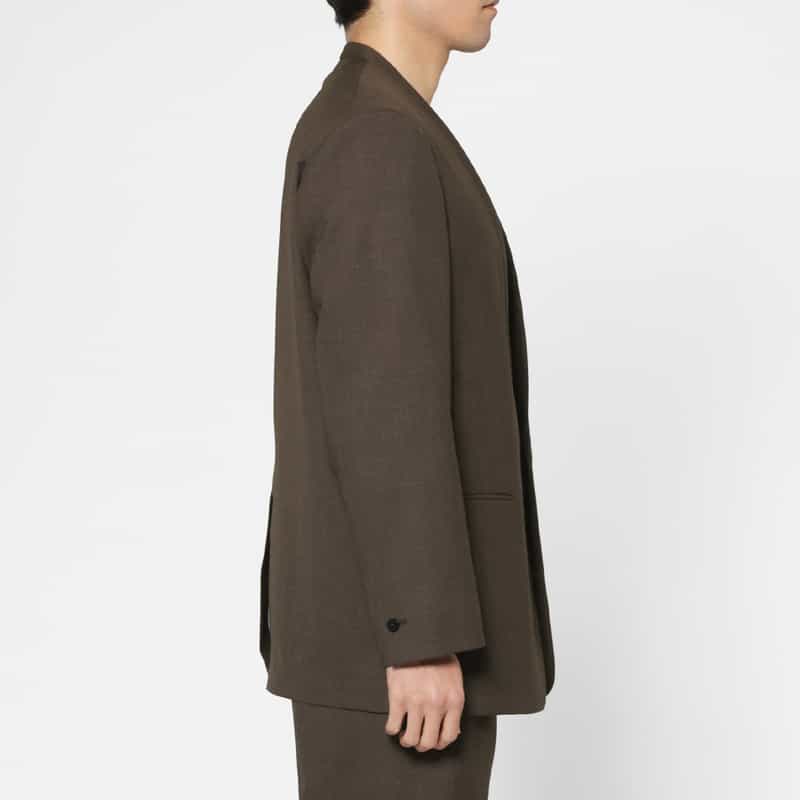 OVERCOAT OVERCOAT＜オーバーコート＞ バーニーズ　ニューヨーク限定 セットアップノーカラージャケット BROWN