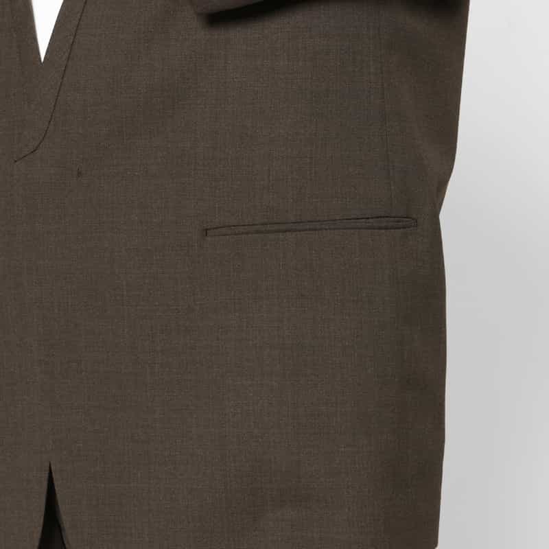 OVERCOAT OVERCOAT＜オーバーコート＞ バーニーズ　ニューヨーク限定 セットアップノーカラージャケット BROWN