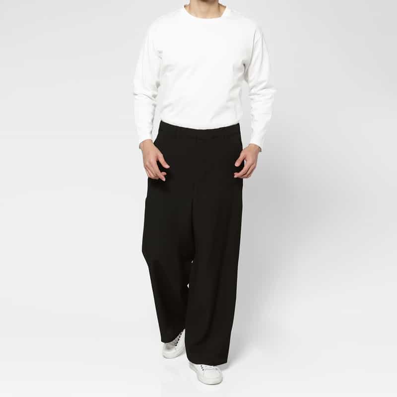 OVERCOAT OVERCOAT＜オーバーコート＞ ワイドパンツ BLACK