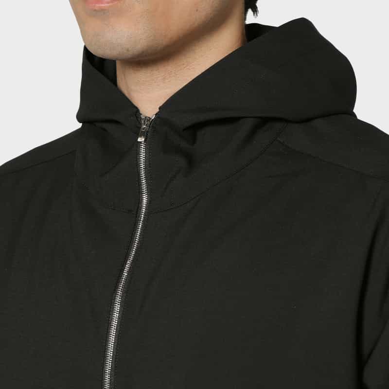 OVERCOAT OVERCOAT＜オーバーコート＞ ジップアップフード付きシャツ BLACK