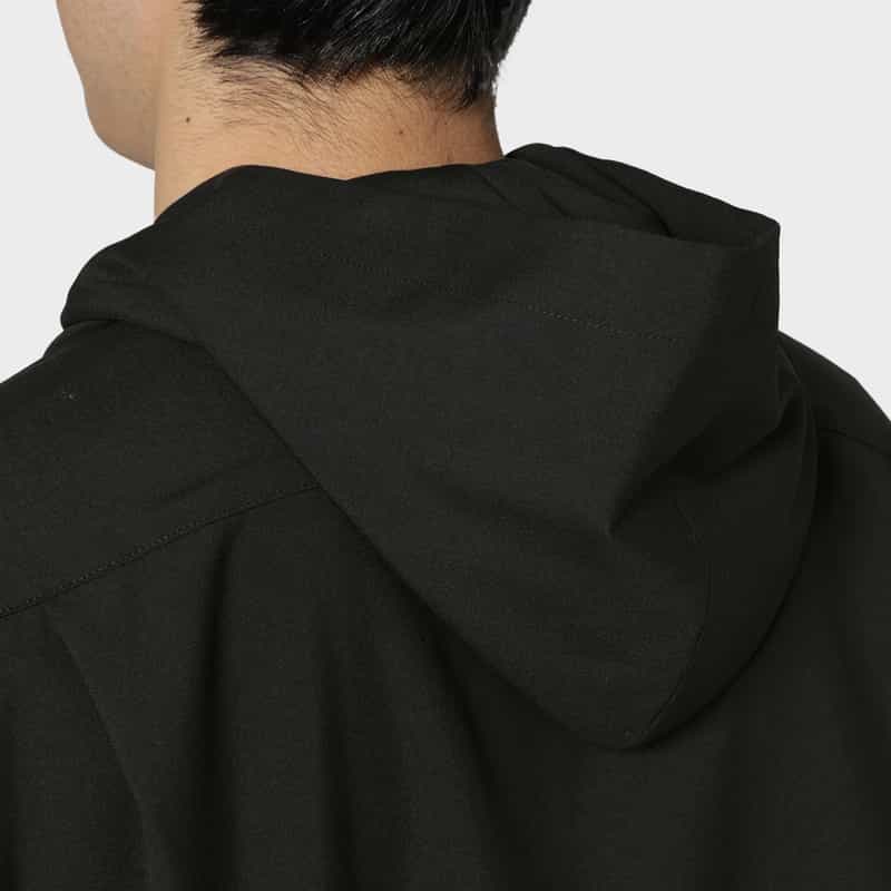 OVERCOAT OVERCOAT＜オーバーコート＞ ジップアップフード付きシャツ BLACK