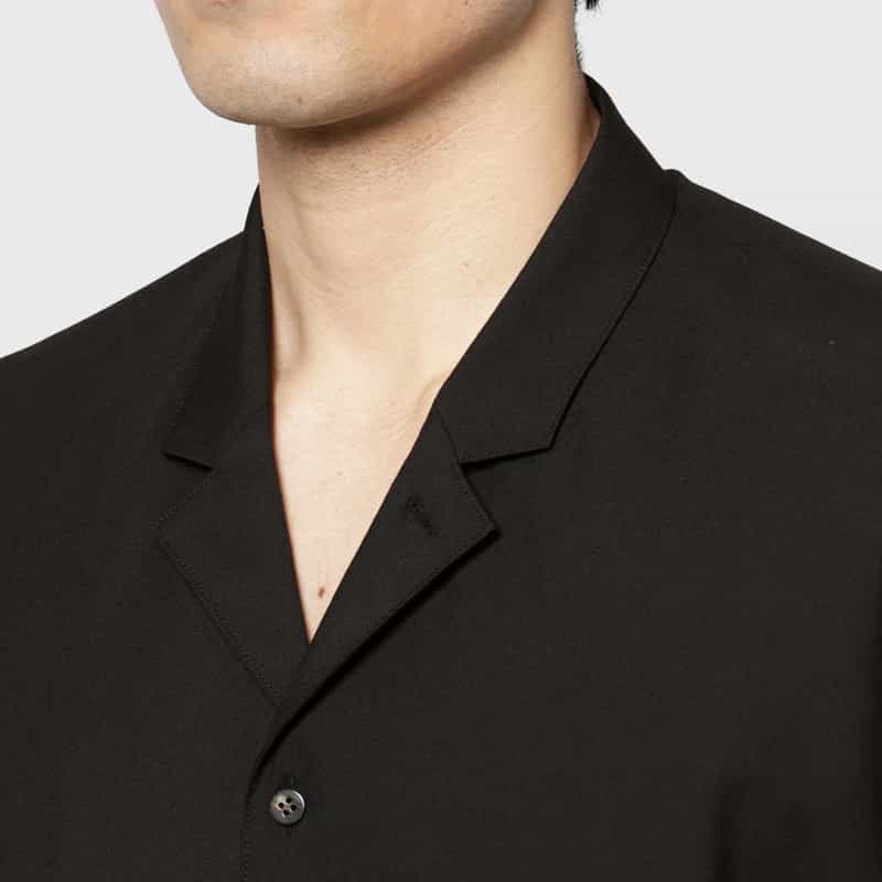 OVERCOAT OVERCOAT＜オーバーコート＞ オープンカラーシャツ BLACK