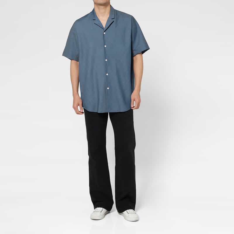 OVERCOAT OVERCOAT＜オーバーコート＞ オープンカラーシャツ BLUE