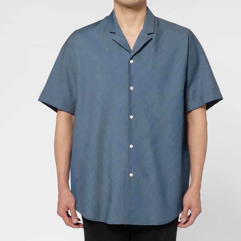 OVERCOAT OVERCOAT＜オーバーコート＞ オープンカラーシャツ BLUE