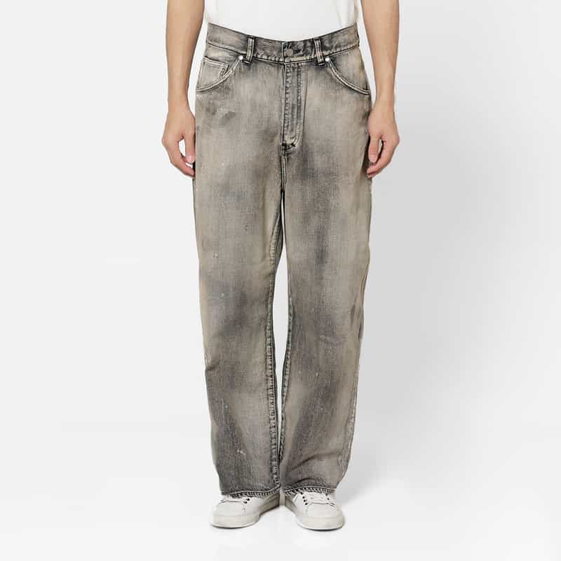 ANCELLM ANCELLM＜アンセルム＞ テーパードデニムパンツ BLACK