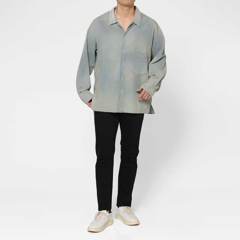 ANCELLM ANCELLM＜アンセルム＞ エイジングシャツ LIGHT BLUE