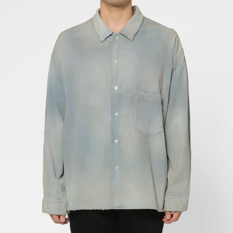 ANCELLM ANCELLM＜アンセルム＞ エイジングシャツ LIGHT BLUE