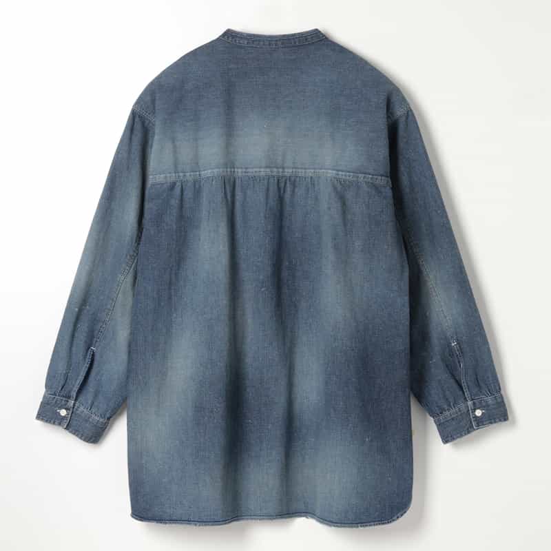 ANCELLM ANCELLM＜アンセルム＞ バンドカラーデニムシャツ INDIGO