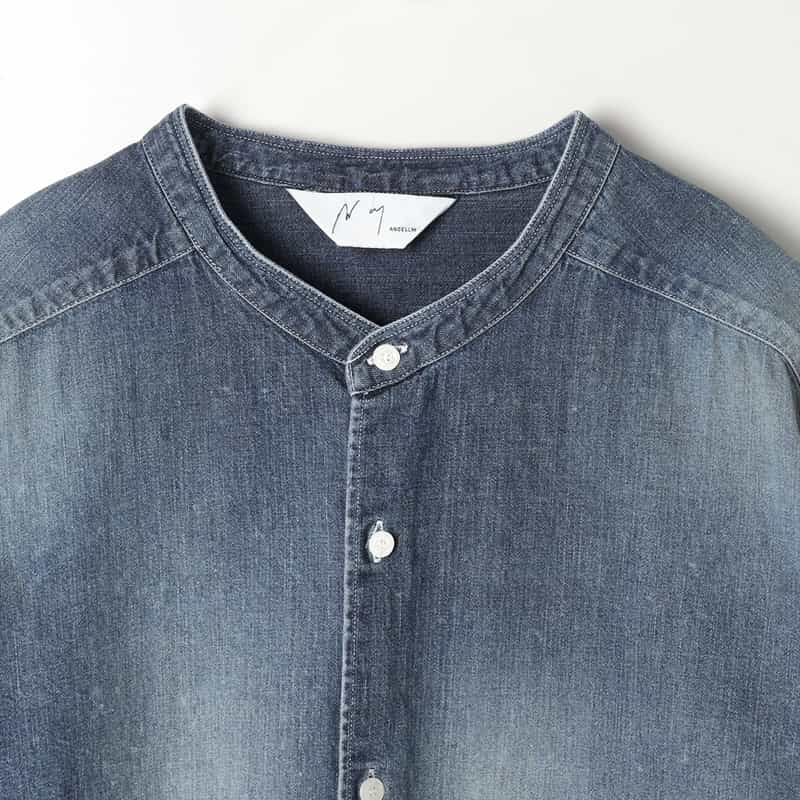 ANCELLM ANCELLM＜アンセルム＞ バンドカラーデニムシャツ INDIGO