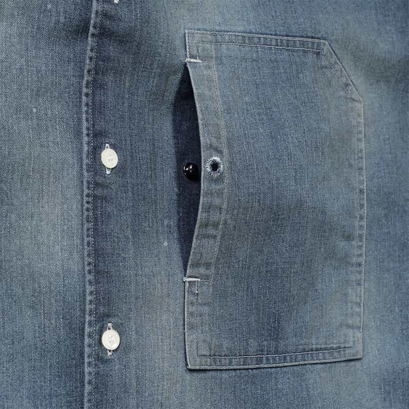 ANCELLM ANCELLM＜アンセルム＞ バンドカラーデニムシャツ INDIGO