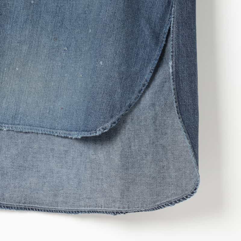 ANCELLM ANCELLM＜アンセルム＞ バンドカラーデニムシャツ INDIGO