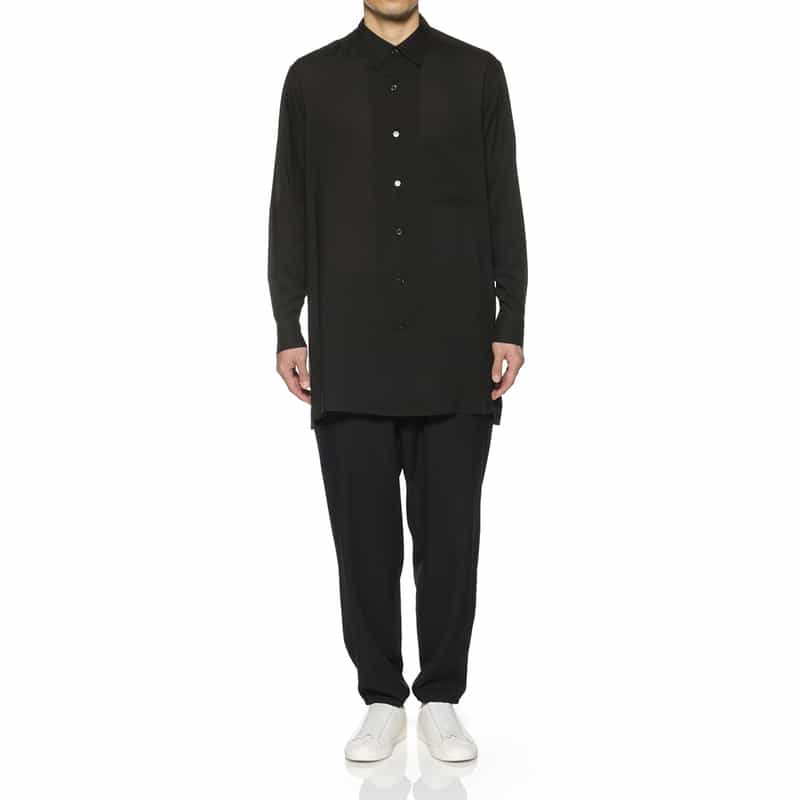 YOHJI YAMAMOTO YOHJI YAMAMOTO ＜ヨウジ ヤマモト＞ ポケット付きカジュアルシャツ BLACK