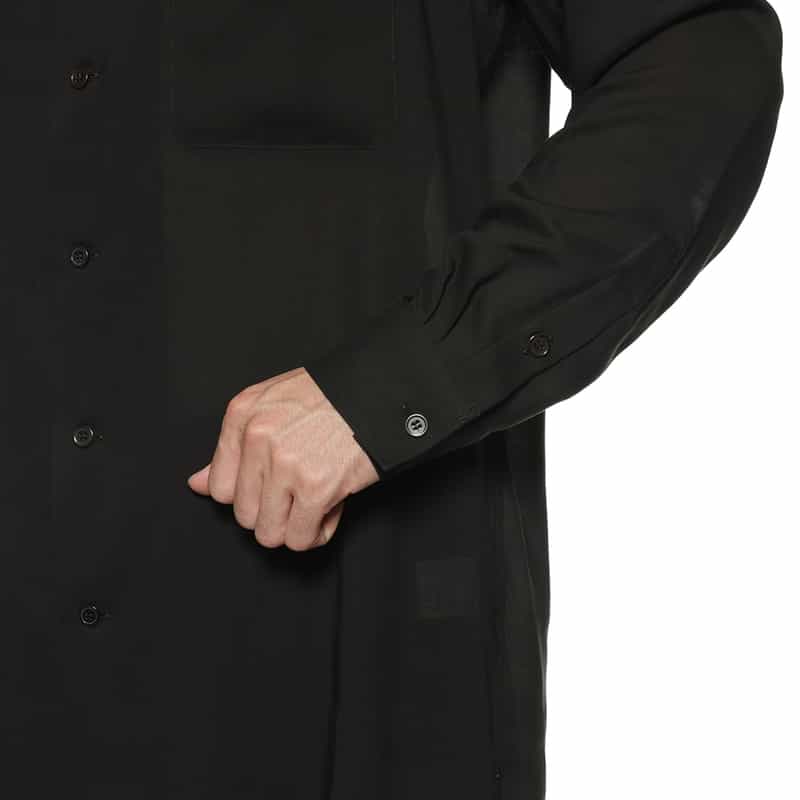 YOHJI YAMAMOTO YOHJI YAMAMOTO ＜ヨウジ ヤマモト＞ ポケット付きカジュアルシャツ BLACK