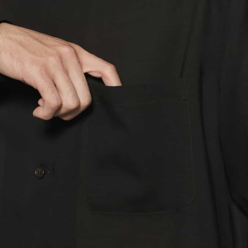 YOHJI YAMAMOTO YOHJI YAMAMOTO ＜ヨウジ ヤマモト＞ ポケット付きカジュアルシャツ BLACK