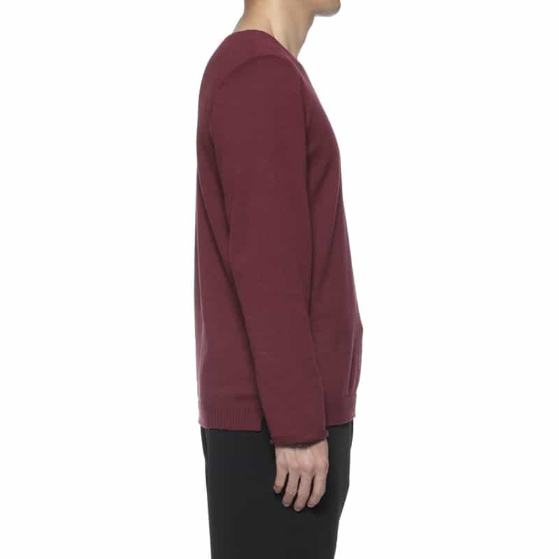 YOHJI YAMAMOTO YOHJI YAMAMOTO ＜ヨウジ ヤマモト＞ 刺繍ロゴ入りニットプルオーバー WINE