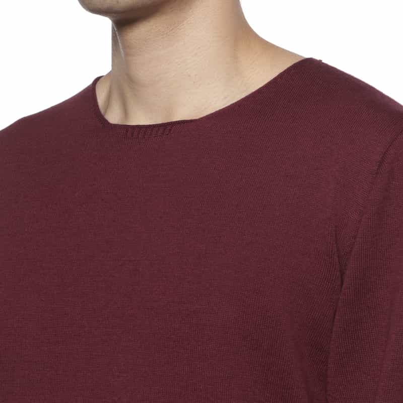 YOHJI YAMAMOTO YOHJI YAMAMOTO ＜ヨウジ ヤマモト＞ 刺繍ロゴ入りニットプルオーバー WINE