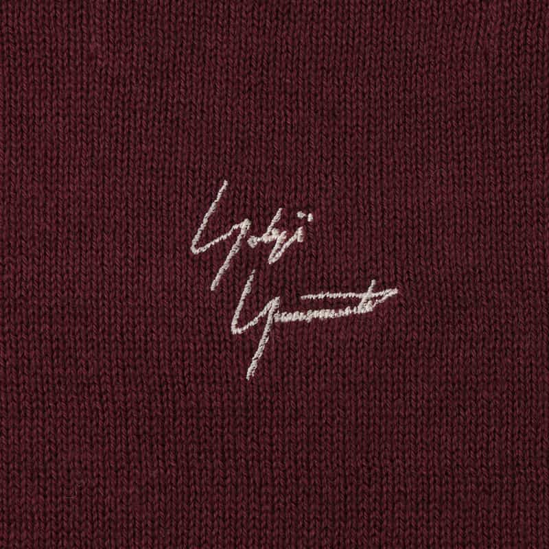YOHJI YAMAMOTO YOHJI YAMAMOTO ＜ヨウジ ヤマモト＞ 刺繍ロゴ入りニットプルオーバー WINE