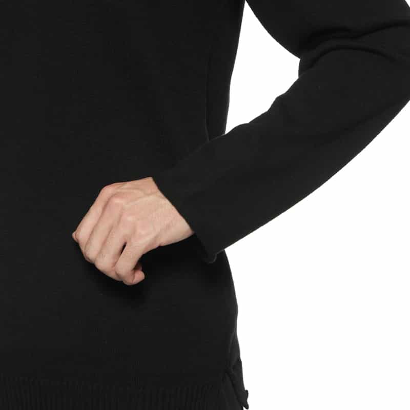 YOHJI YAMAMOTO YOHJI YAMAMOTO ＜ヨウジ ヤマモト＞ 刺繍ロゴ入りニットプルオーバー BLACK