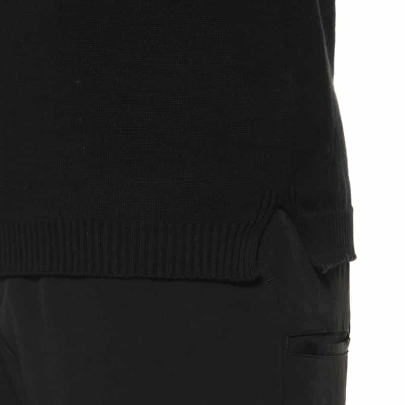 YOHJI YAMAMOTO YOHJI YAMAMOTO ＜ヨウジ ヤマモト＞ 刺繍ロゴ入りニットプルオーバー BLACK