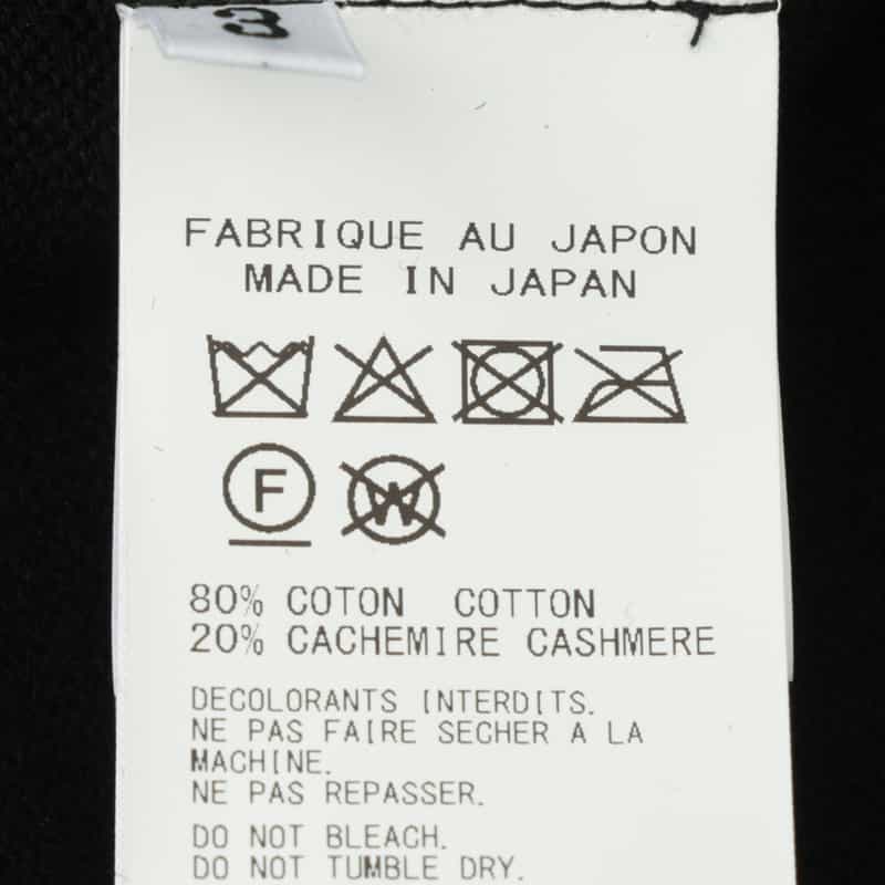 YOHJI YAMAMOTO YOHJI YAMAMOTO ＜ヨウジ ヤマモト＞ 刺繍ロゴ入りニットプルオーバー BLACK