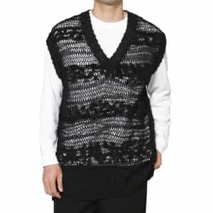 YOHJI YAMAMOTO ＜ヨウジ ヤマモト＞ ボーダー柄ニットベスト