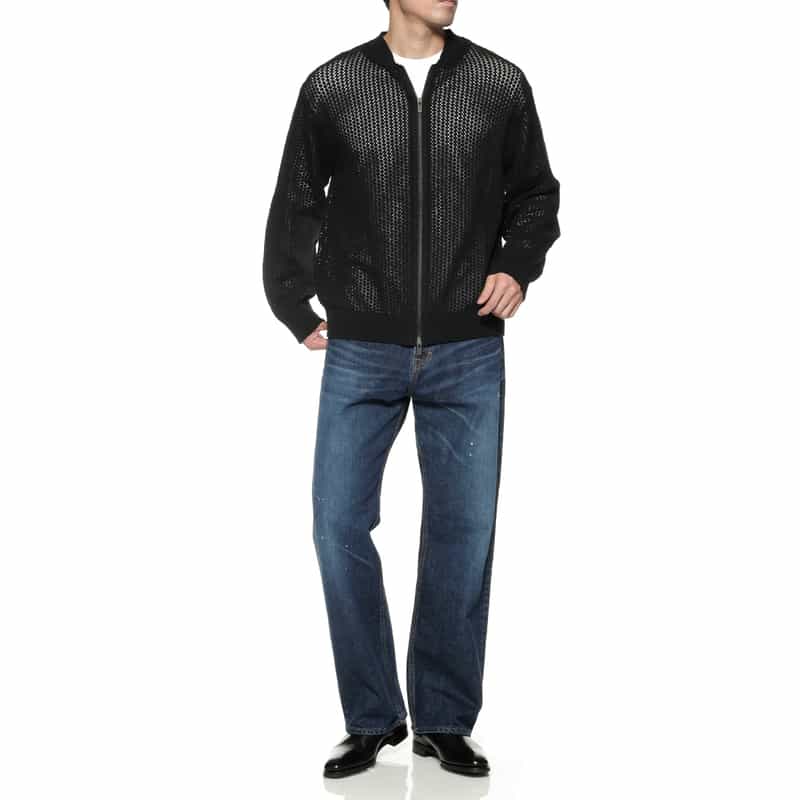 YOHJI YAMAMOTO YOHJI YAMAMOTO ＜ヨウジ ヤマモト＞ ジップアップニットブルゾン BLACK