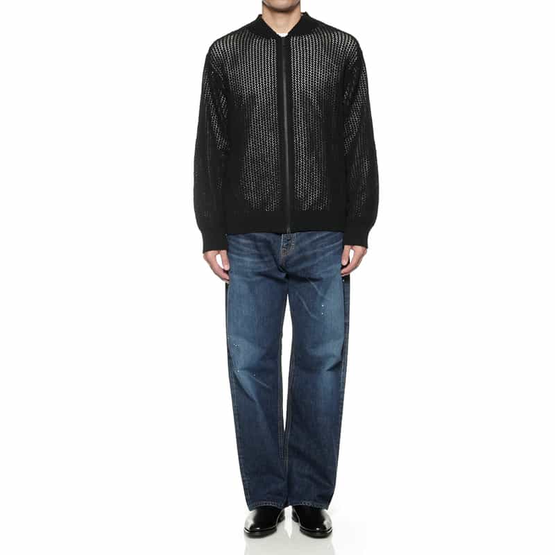 YOHJI YAMAMOTO YOHJI YAMAMOTO ＜ヨウジ ヤマモト＞ ジップアップニットブルゾン BLACK