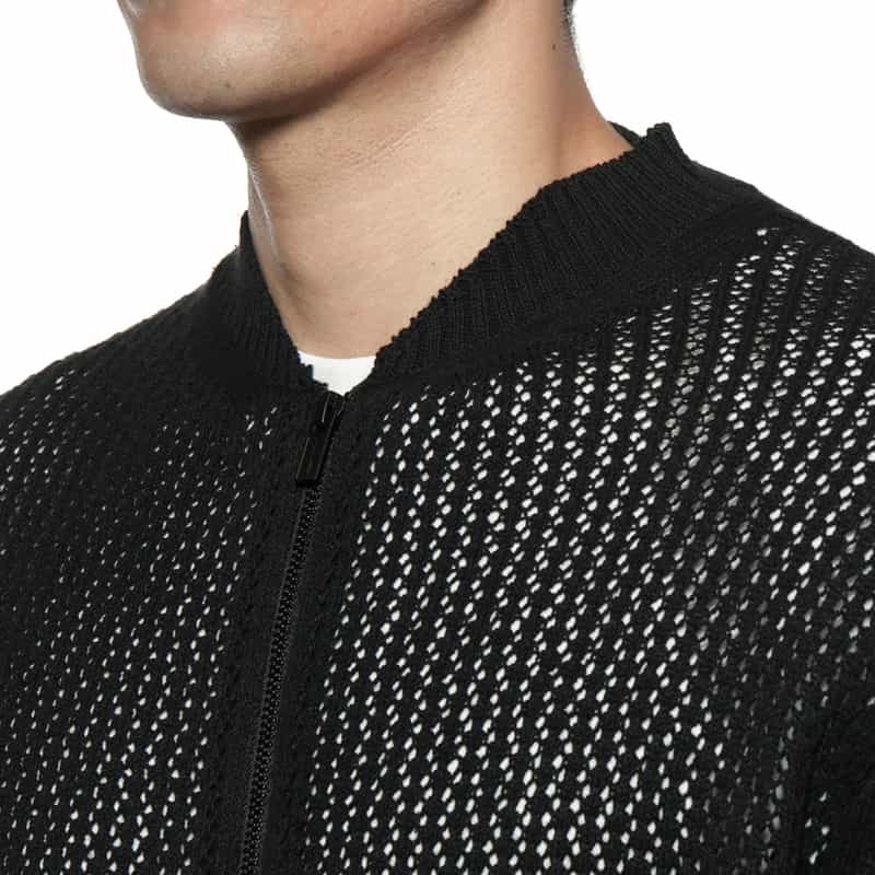 YOHJI YAMAMOTO YOHJI YAMAMOTO ＜ヨウジ ヤマモト＞ ジップアップニットブルゾン BLACK