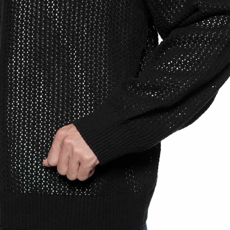 YOHJI YAMAMOTO YOHJI YAMAMOTO ＜ヨウジ ヤマモト＞ ジップアップニットブルゾン BLACK