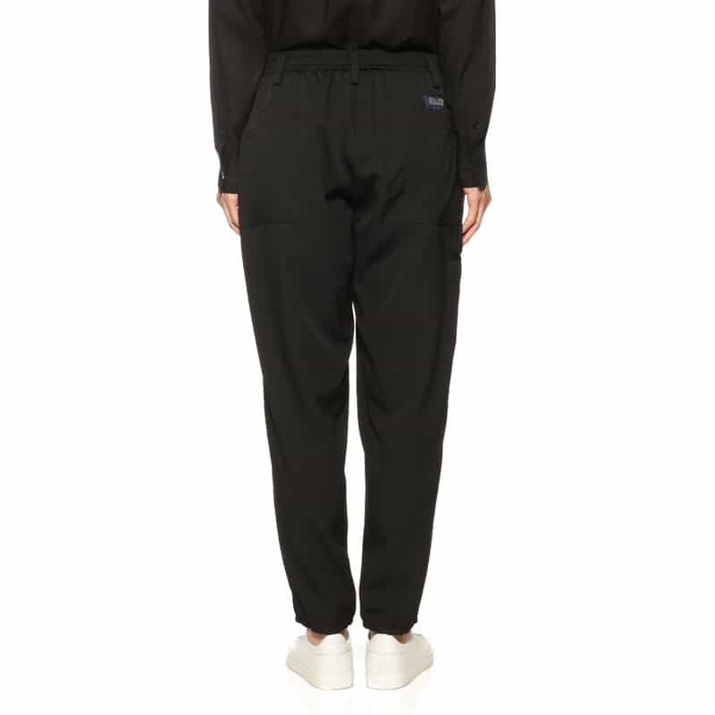 YOHJI YAMAMOTO YOHJI YAMAMOTO ＜ヨウジ ヤマモト＞ ウールギャバジンリブ付きパンツ BLACK