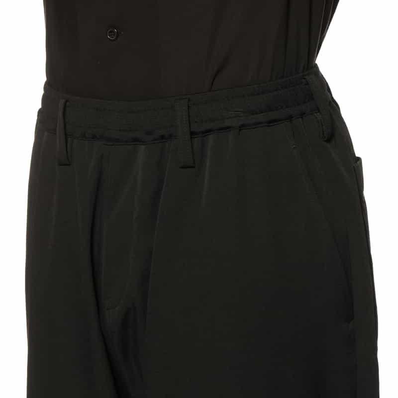 YOHJI YAMAMOTO YOHJI YAMAMOTO ＜ヨウジ ヤマモト＞ ウールギャバジンリブ付きパンツ BLACK