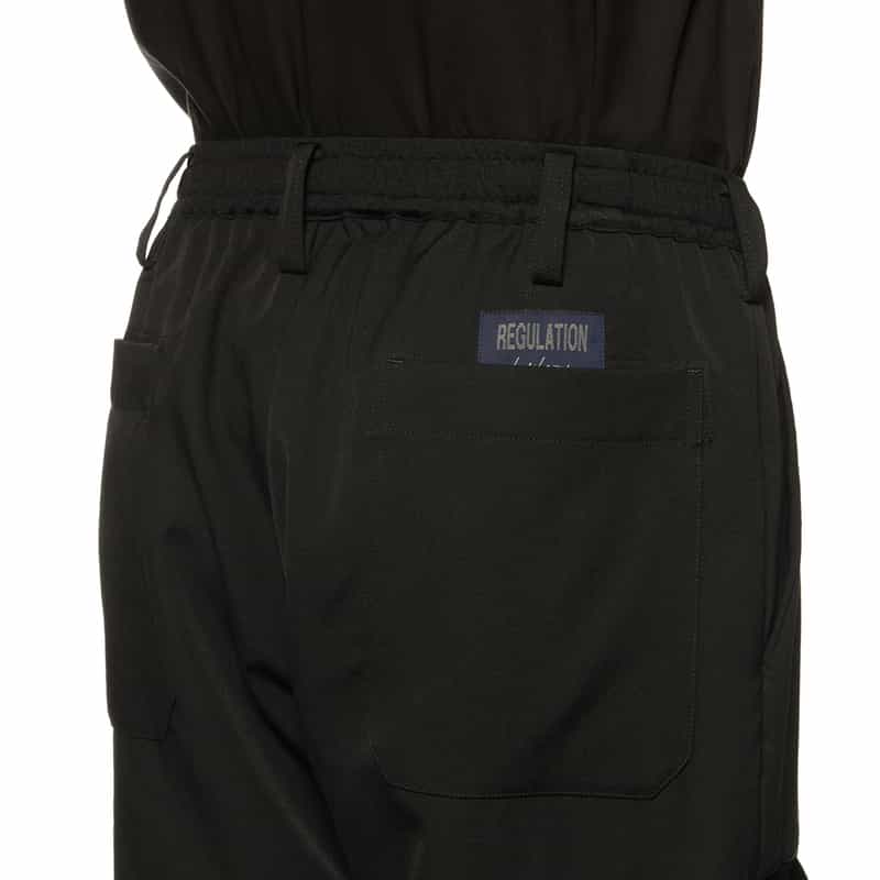 YOHJI YAMAMOTO YOHJI YAMAMOTO ＜ヨウジ ヤマモト＞ ウールギャバジンリブ付きパンツ BLACK