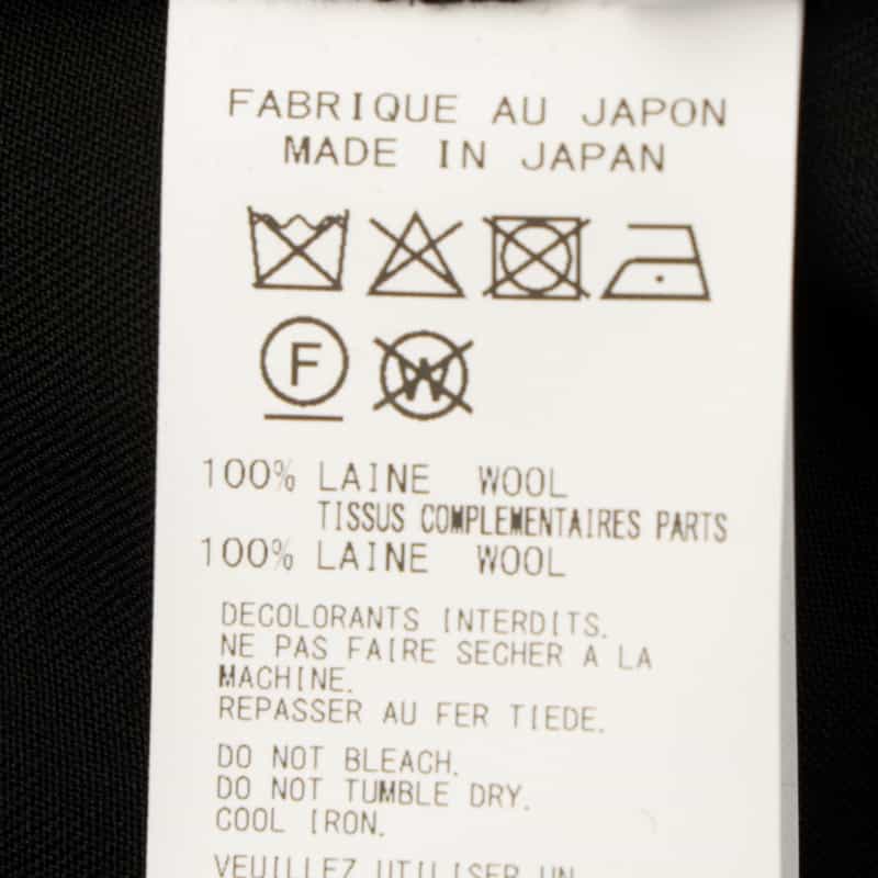 YOHJI YAMAMOTO YOHJI YAMAMOTO ＜ヨウジ ヤマモト＞ ウールギャバジンリブ付きパンツ BLACK