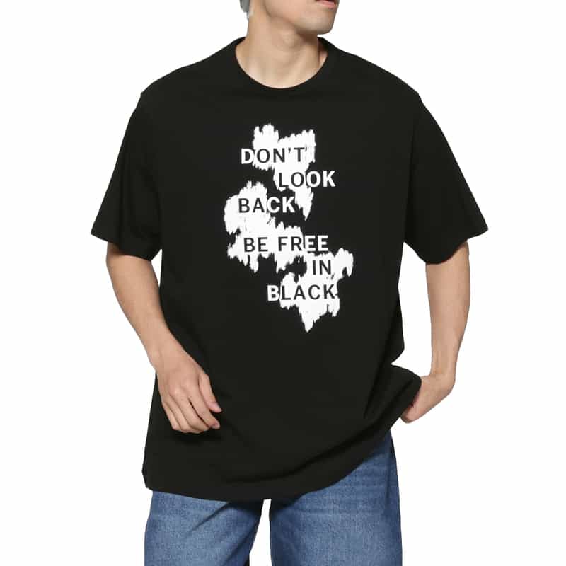 YOHJI YAMAMOTO YOHJI YAMAMOTO ＜ヨウジ ヤマモト＞ プリントTシャツ BLACK