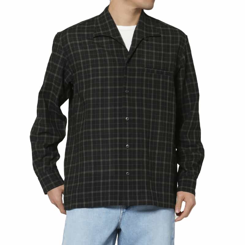 VUJA DE＜ヴジャ　デ＞ チェック柄オープンカラーシャツ