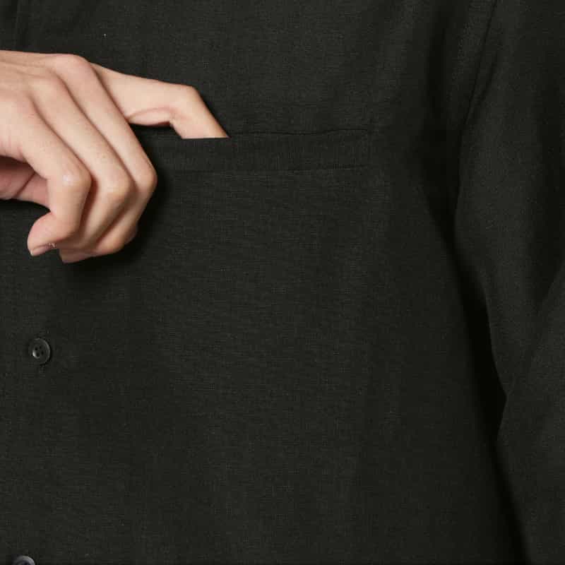 VUJA DE VUJA DE＜ヴジャ　デ＞ オープンカラーシャツ BLACK