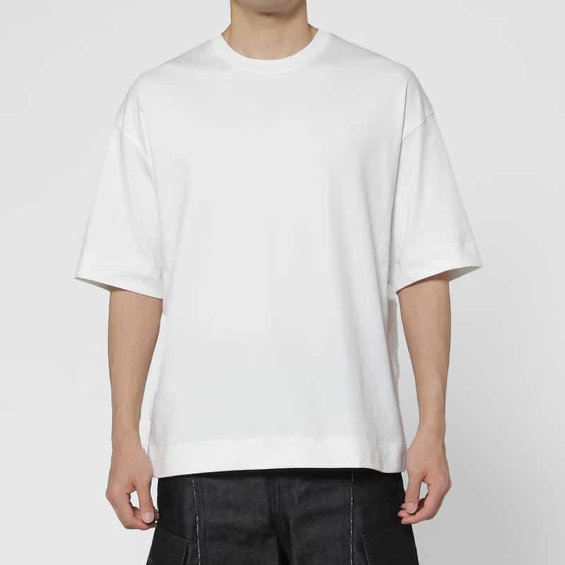 VUJA DE VUJA DE＜ヴジャ　デ＞ コットンジャージー素材Tシャツ WHITE