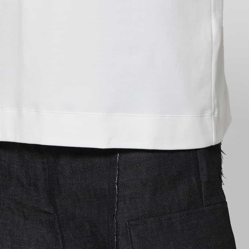 VUJA DE VUJA DE＜ヴジャ　デ＞ コットンジャージー素材Tシャツ WHITE