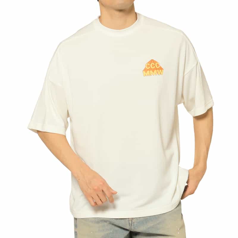 CITY COUNTRY CITY CITY COUNTRY CITY＜シティーカントリーシティー＞ ロゴ入りTシャツ WHITE