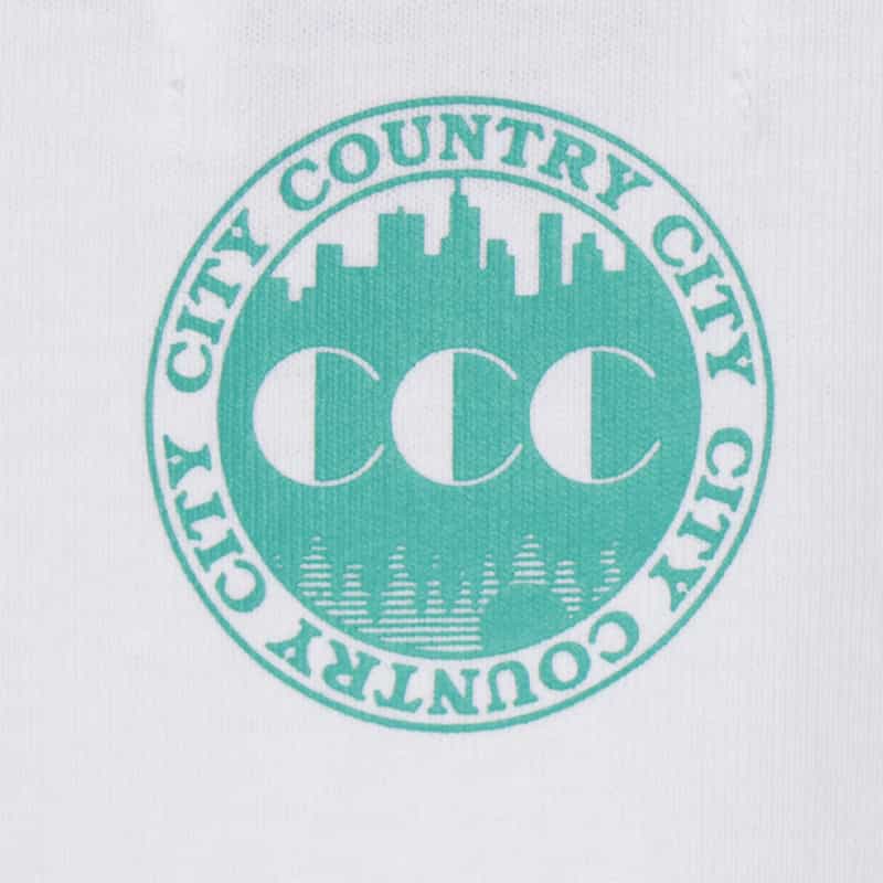CITY COUNTRY CITY CITY COUNTRY CITY ＜シティーカントリーシティー＞ グラフィックTシャツ WHITE